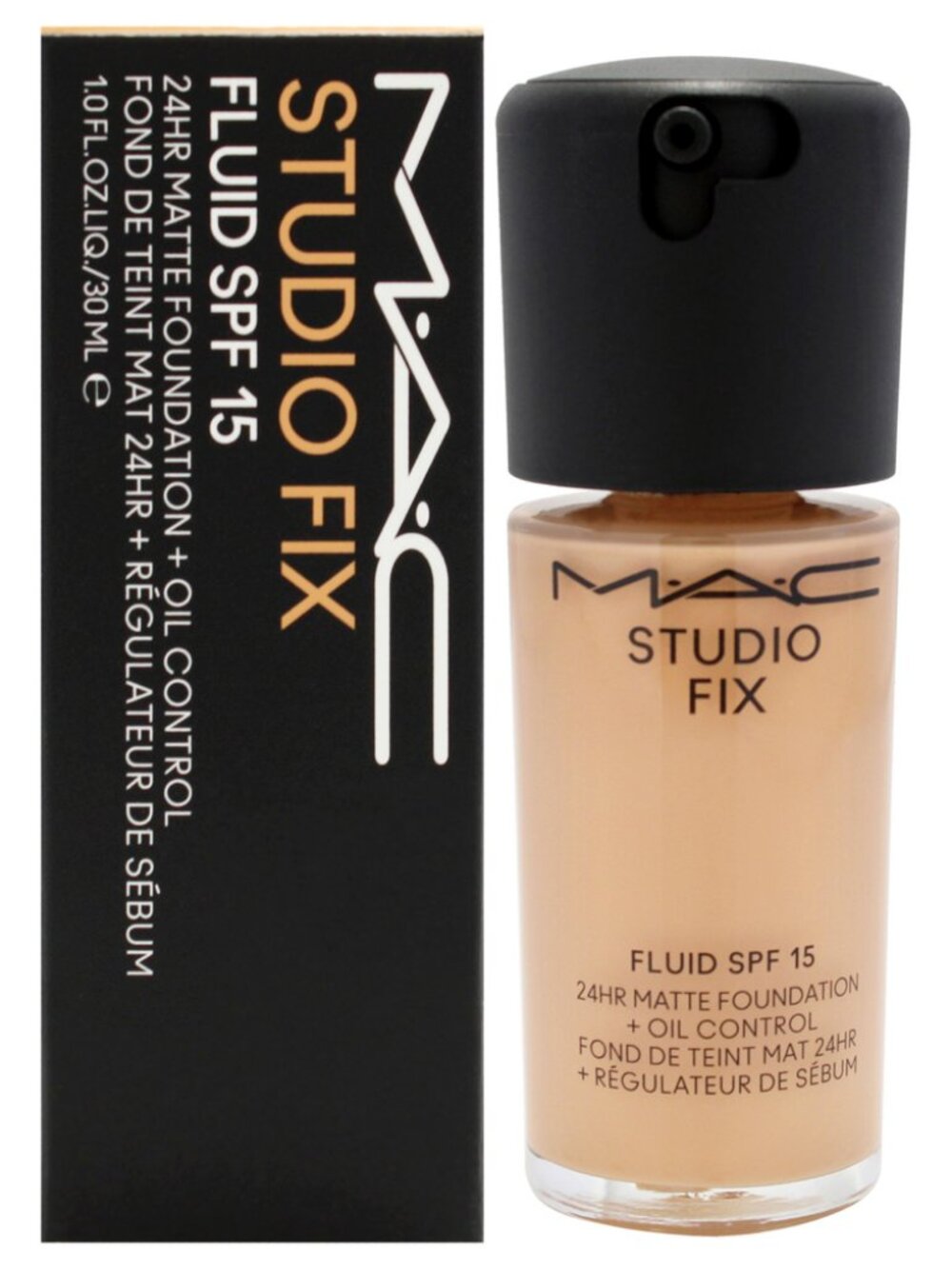 MAC Studio Fix Fluid Foundation NC27 SPF 15 24HR Matte Oil Control 1 oz NEW